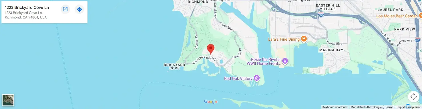 Google Map for Brickyardlanding Condominiums - Point Richmond, CA